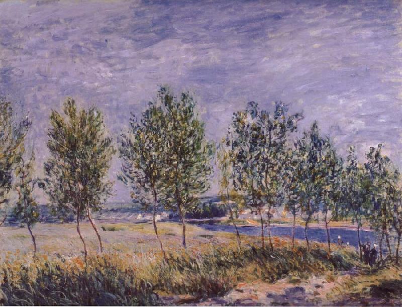Claude Monet Poplars on a River Bank Norge oil painting art